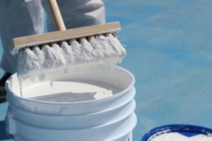 roof coating on a container