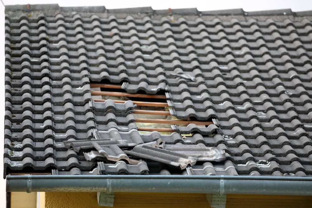 wind damage roof